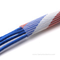 25MM White/blue/red Cable Management PET Braided Sleeve